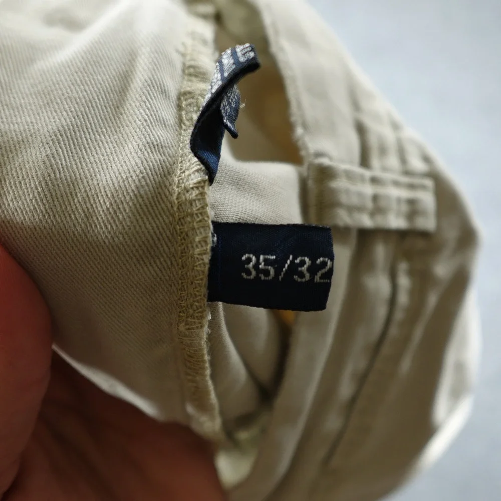 Polo Ralph Lauren Jeans Mens 35x32 Tan Philip Pant Classic Chino Cotton Twill